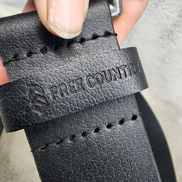 Free Country Belt Mens 36 Black Leather *NWT*
